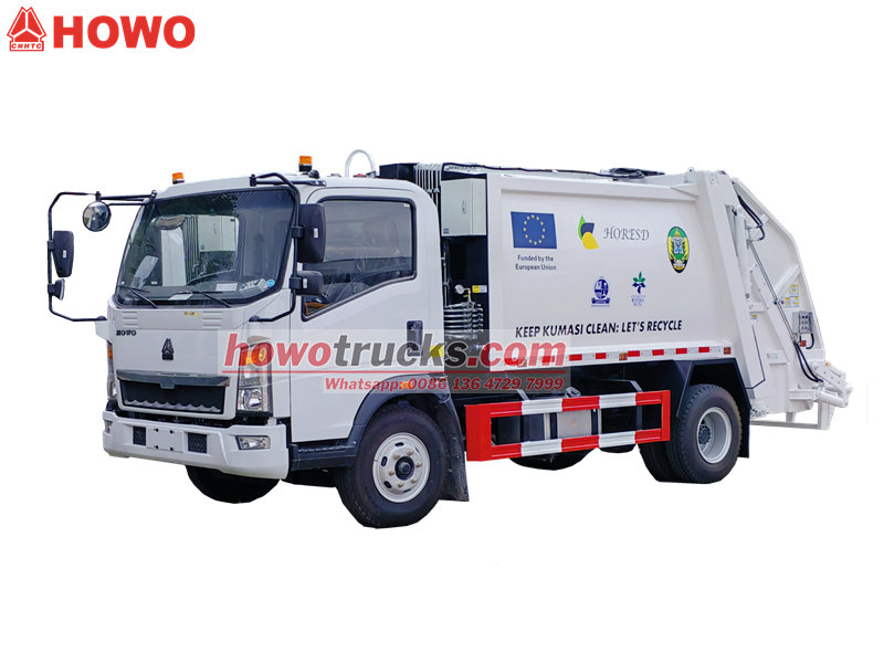 HOWO 6cbm rear loader truck