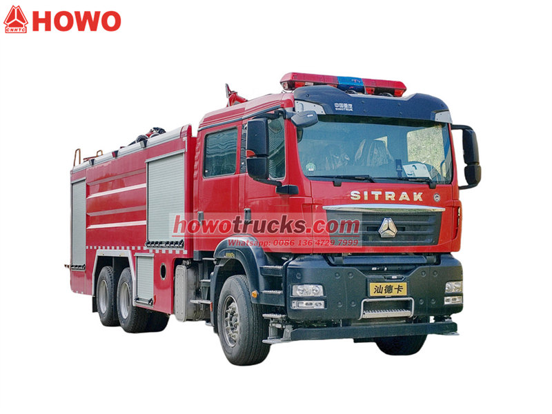 Howo 6x4 fire tank truck 