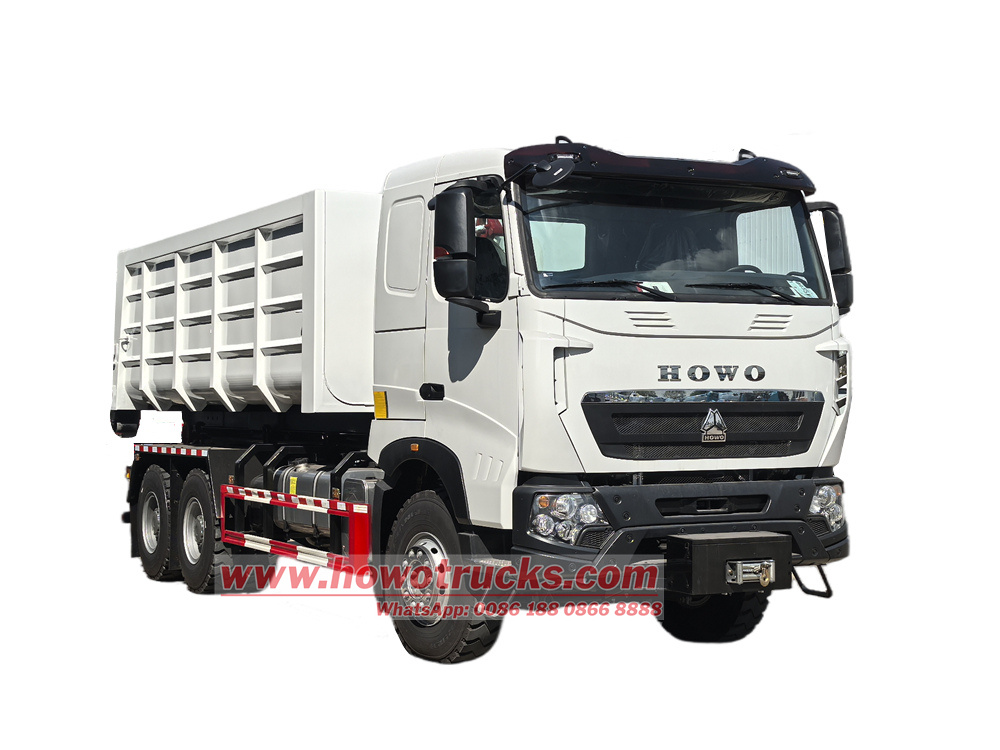 howo 6x4 20T hook loader garbage truck