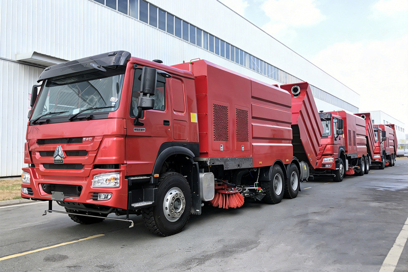 howo 6x4 20cbm street sweeper jetting truck