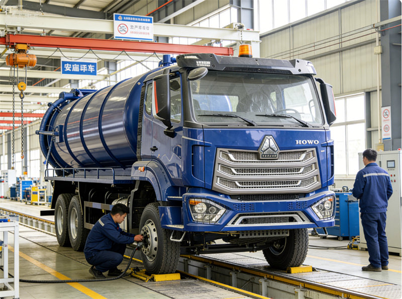Howo vacuum sewage tank truck