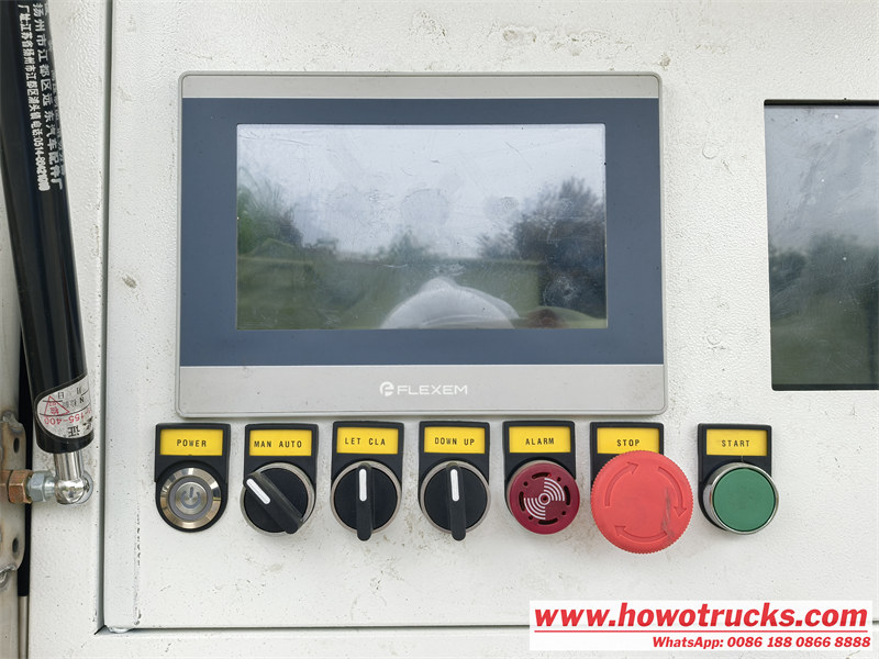 HOWO cargo truck with cutting machine