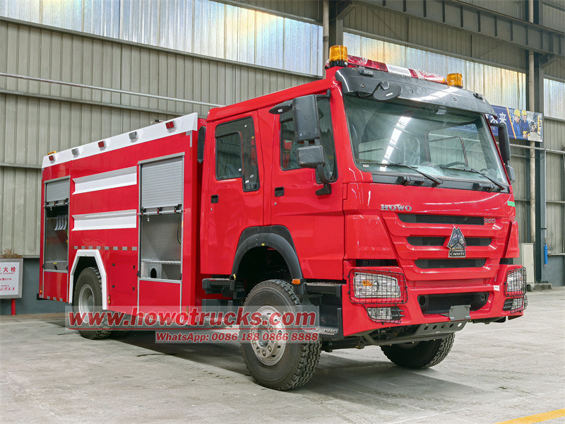 HOWO HW76 5cbm foam water fire truck HOWO HW76 5cbm foam water fire truck