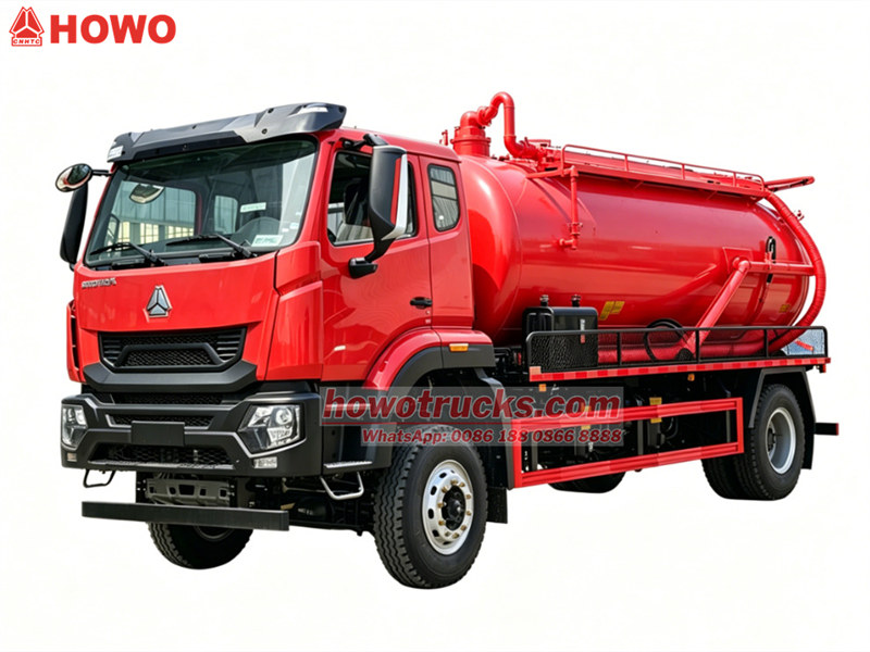HOWO M7 cabin gully tanker suction truck