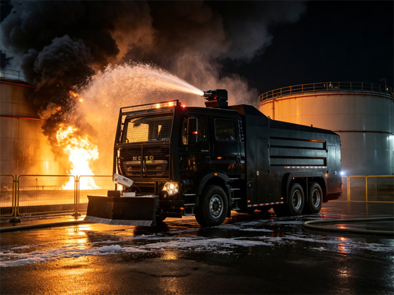 HOWO fire fighting roit truck