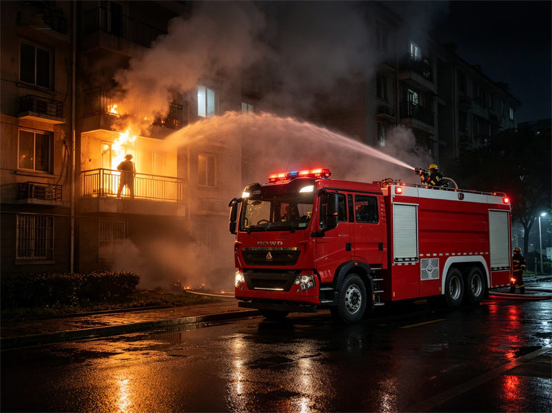 HOWO fire foam tank truck