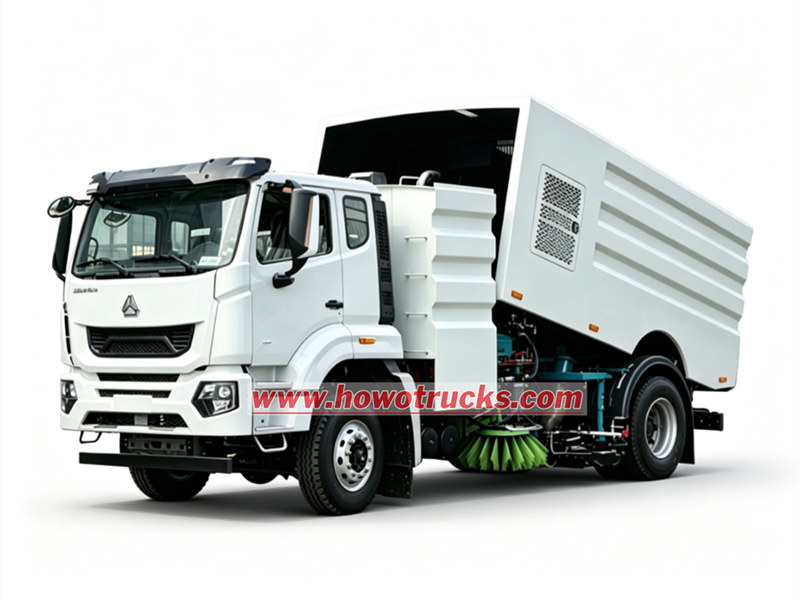 HOWO M7 vacuum sweeper truck 
