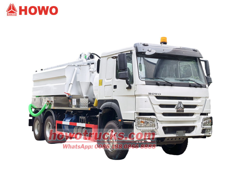 Industrial combi jetting vacuum truck HOWO